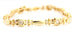 18k yellow gold 0.56ctw round diamond bracelet 7 inch 5mm 10.30g vintage estate
