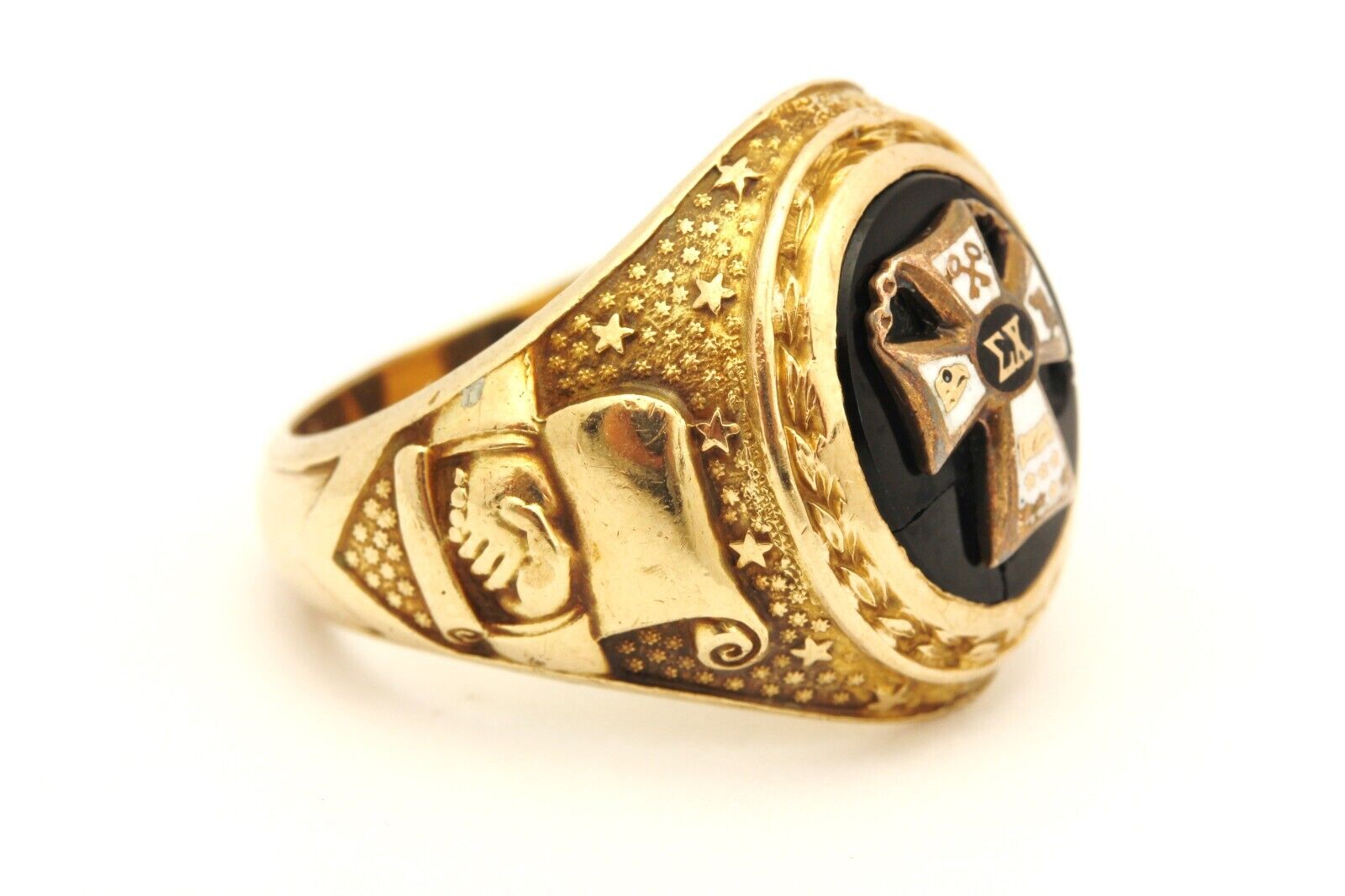 10k yellow gold EX Sigma Chi ring band size 9.5 17.91g estate vintage