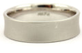 14k white gold concave men's wedding band satin 5.85mm size 8.75 ring NEW 5.42g