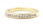 14k yellow gold 0.60ctw princess diamond band size 4.5 ring 2.37g estate