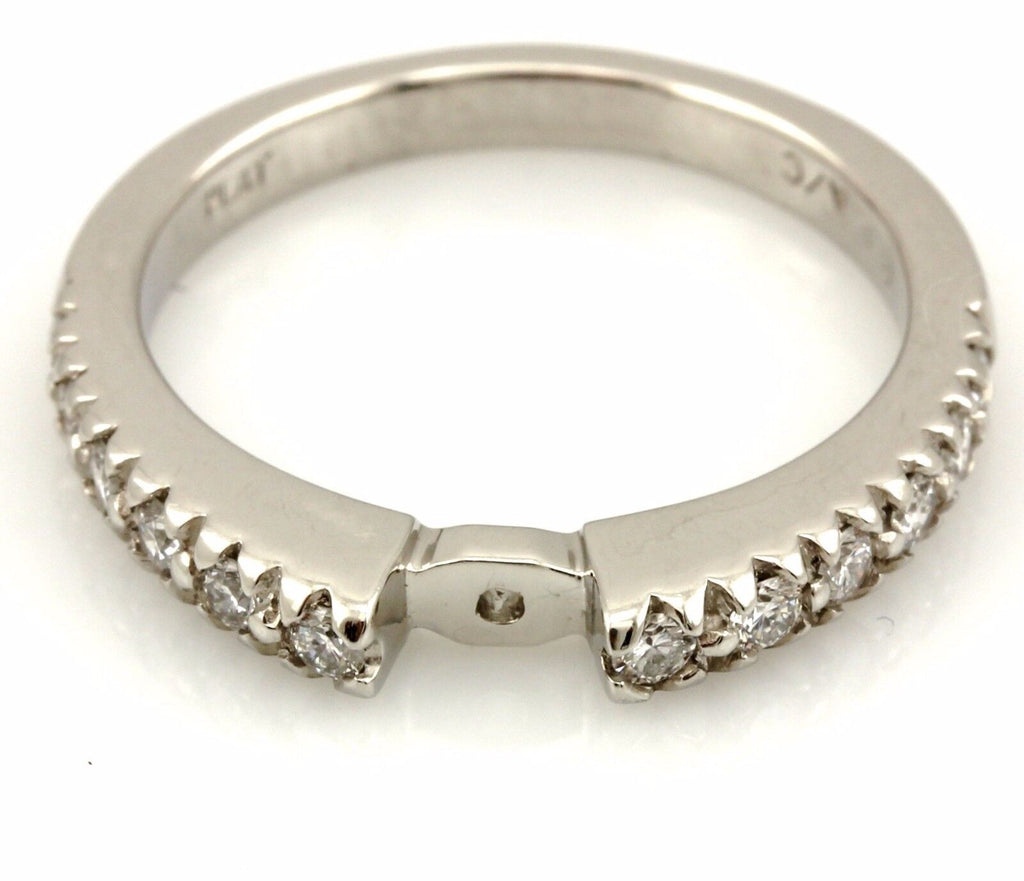 Platinum 0.34ctw round diamond engagement ring cathedral semi mount size 6.5 NEW
