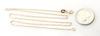 14k pink gold rose gold 16" 0.85mm RAZO chain necklace lobster clasp 2.18g 15654