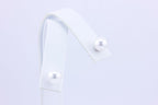 14k white gold 7.30-7.40mm round white pearl stud earrings