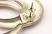 sterling silver modernist hoop stud earrings 2 inch estate vintage 18.5g