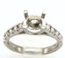 Platinum diamond cathedral engagement ring semi mount criss cross 1ct center NEW