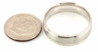 14k white gold 7mm Men's wedding band size 10 satin center polish edge ring NEW