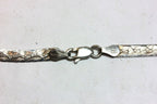 925 Italy sterling silver 18 inch 4mm fancy engraved herringbone necklace 10.9g