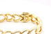 14k two tone gold chevron heart bracelet 7.5 inch 13.75mm 23.07g vintage ITALY