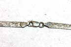 925 Italy sterling silver 18 inch 4mm fancy engraved herringbone necklace 10.9g