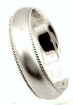 Platinum Men's 6mm satin wedding band milgrain edge sz 10.5 comfort fit 11.55g
