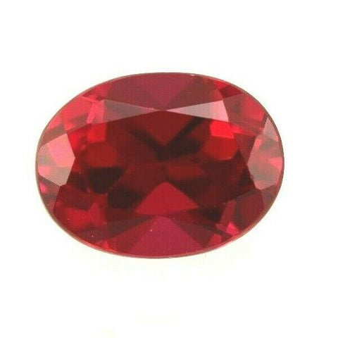 Loose oval ruby lab created NEW 1.73 carat 8.01 x 5.98 x 4.31 mm reconstituted