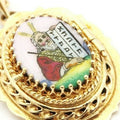 14k yellow gold Moses 10 Commandments locket slide pendant 2 inch 9.30g vintage