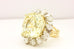 platinum 18k yellow gold GIA 40ct sapphire 6ctw diamond ring size 7.5 vintage