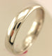 New 14k white gold Men's 4mm wedding band size 9 ring high polish low dome 4.17g