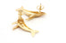 KABANA 14k yellow gold whale earrings 1.25 inch stud drop dangle 5.0g vintage