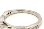 platinum 0.13ctw round diamond engagement ring setting no head 3.78g size 6 new
