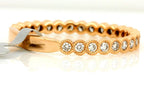 Stackable 0.34ctw round diamond band ring 14k rose, pink gold size 6.5 new 1.7g