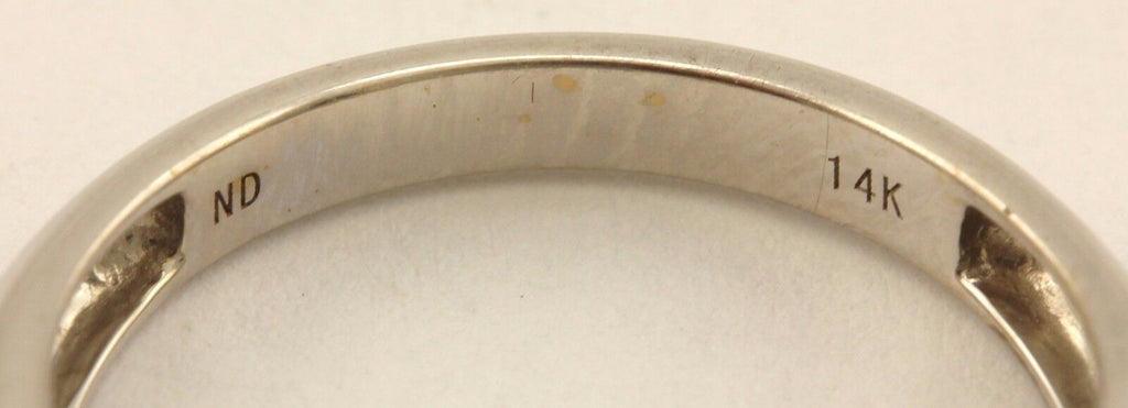 14k white gold 1ct 6.5mm round engagement ring semimount .65ctw diamond band