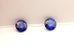Reconstituted Blue Sapphire 7mm rounds matched pair 2.32ctw new loose gemstone