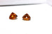 matched pair loose gemstones orange citrine 8mm round checkerboard 4.01ctw new