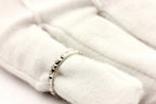 platinum flower wedding band ring size 5 2.5mm 3.41g engraved all around new