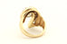 14k yellow gold 0.50ctw diamond semimount initial J ring size 5.5 7.64g vintage