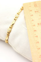 18k yellow gold 0.56ctw round diamond bracelet 7 inch 5mm 10.30g vintage estate