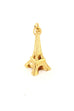 18k yellow gold Eiffel Tower charm pendant 1 inch 0.87g vintage estate