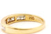 18k yellow gold round brilliant cut diamond 3mm band ring size 5.25 estate 2.26g