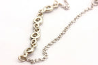 14k white gold 0.25ctw round diamond rolo chain bracelet 7 inch 2.07g new