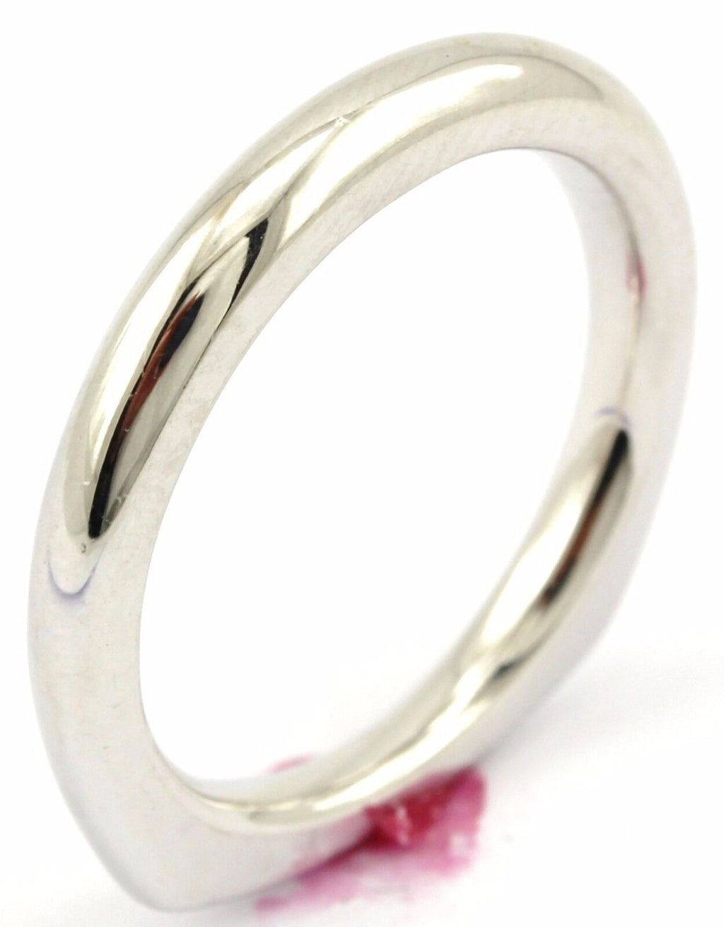 Women's 14k white gold size 7 square bottom wedding band 3.3mm comfort ring 4.95grams