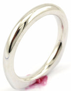 Women's 14k white gold size 7 square bottom wedding band 3.3mm comfort ring 4.95grams