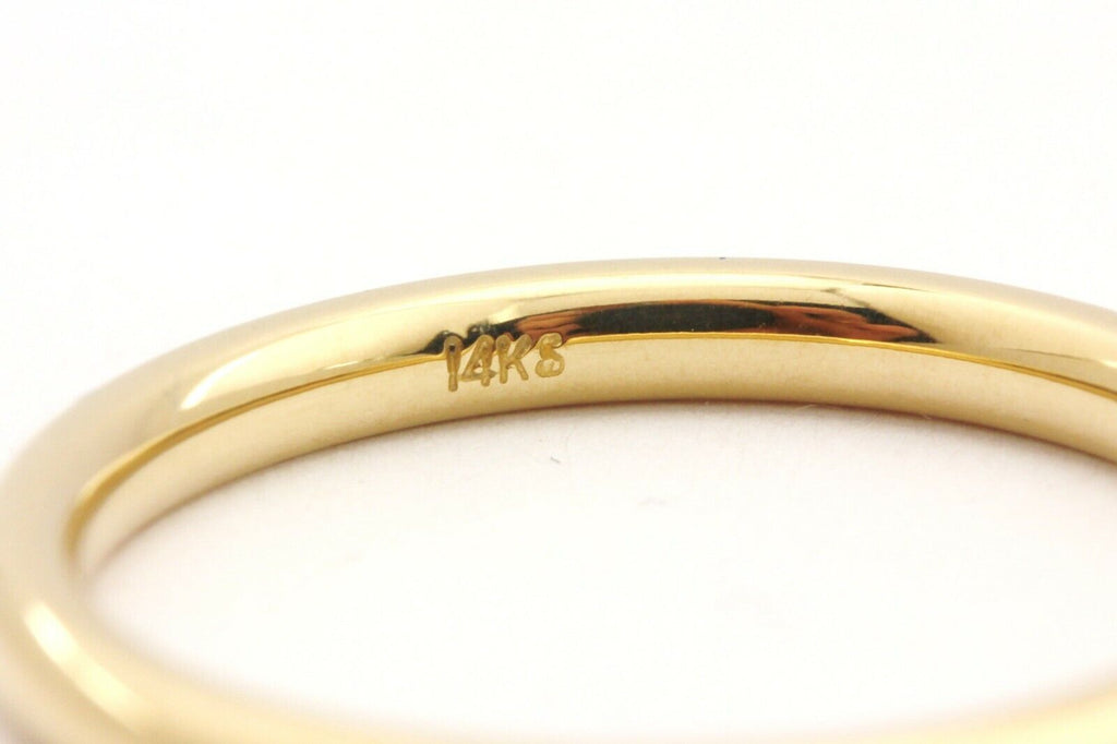 14k yellow gold 2mm size 6.5 comfort fit wedding band 2.48g womens ring new