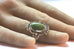 silver Navajo Native green turquoise ring size 6.5 8.2g 1960s estate vintage
