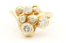 14k yellow gold 0.84ctw vintage diamond 7 stone ring size 6.75 5.95g estate