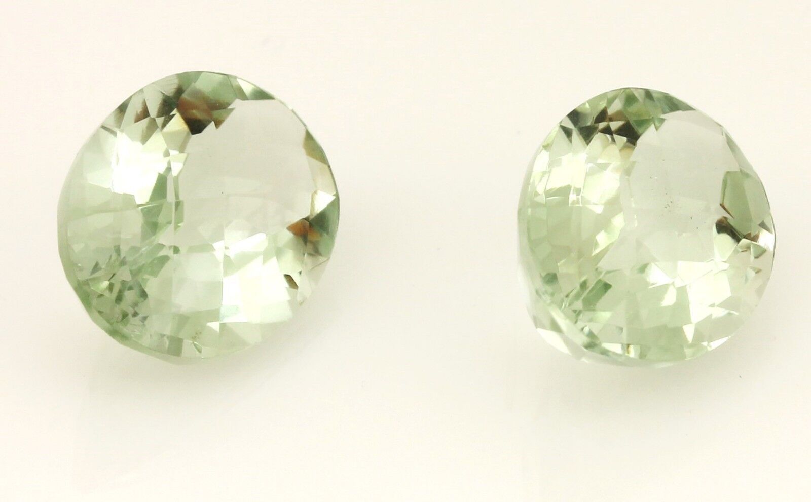 14x10mm oval green amethyst 10.54ctw matched pair (2pcs) loose gemstones new