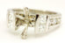 FINER J Platinum diamond semimount engagement ring size 6 9.9g estate