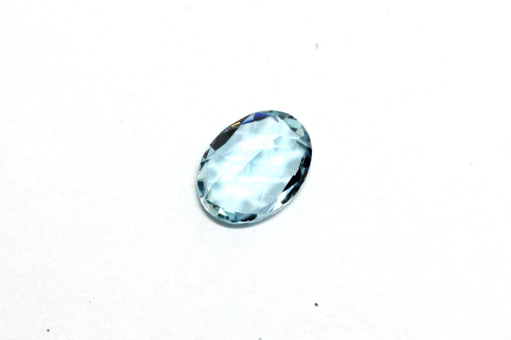 natural aquamarine 1.02ct 8x6 oval 7.91x6.03x3.63mm transparent blue gemstone