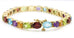 14k yellow gold 15ctw natural gemstone tennis bracelet 7 inch 14.27g vintage