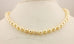 16" cultured pearl necklace 7-7.5mm round cream 14k white gold heart clasp NEW