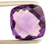 purple amethyst quartz cushion double checkerboard 4.70ct 11.07x11.05x53.80mm