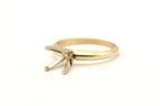 14k yellow gold 7mm round engagement ring solitaire setting 2.35g size 6.5 2.5mm