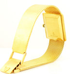 Juvenia Women's 18K Yellow Gold Rectangle Hand-Winding Watch w/ Gold Mesh Band