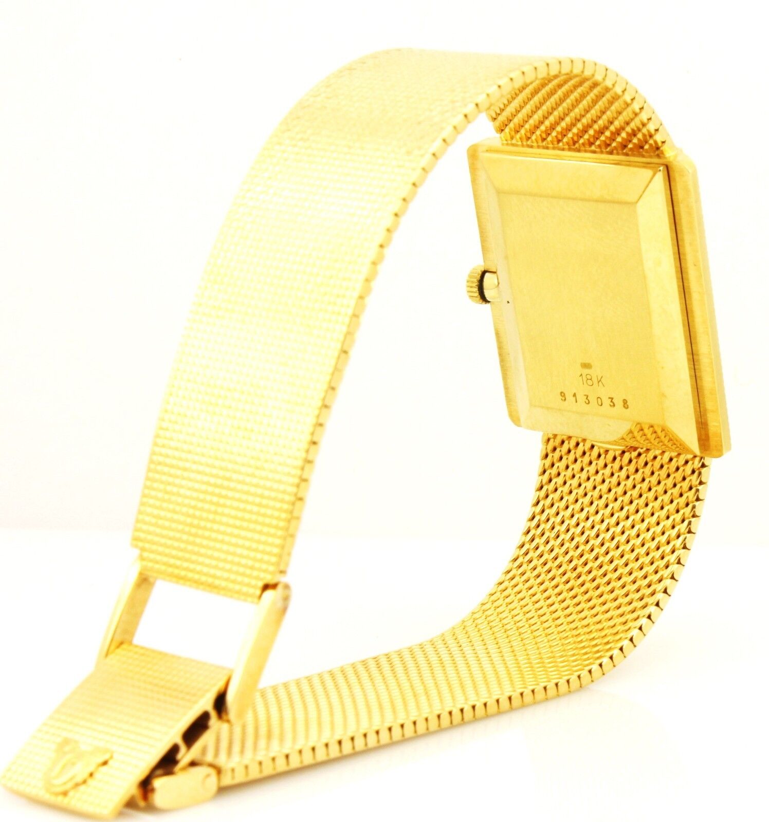 Juvenia Women's 18K Yellow Gold Rectangle Hand-Winding Watch w/ Gold Mesh Band
