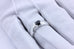 fine silver 1.79ct 7.5x5.9x4mm black diamond men's ring size 10.25 7mm band new