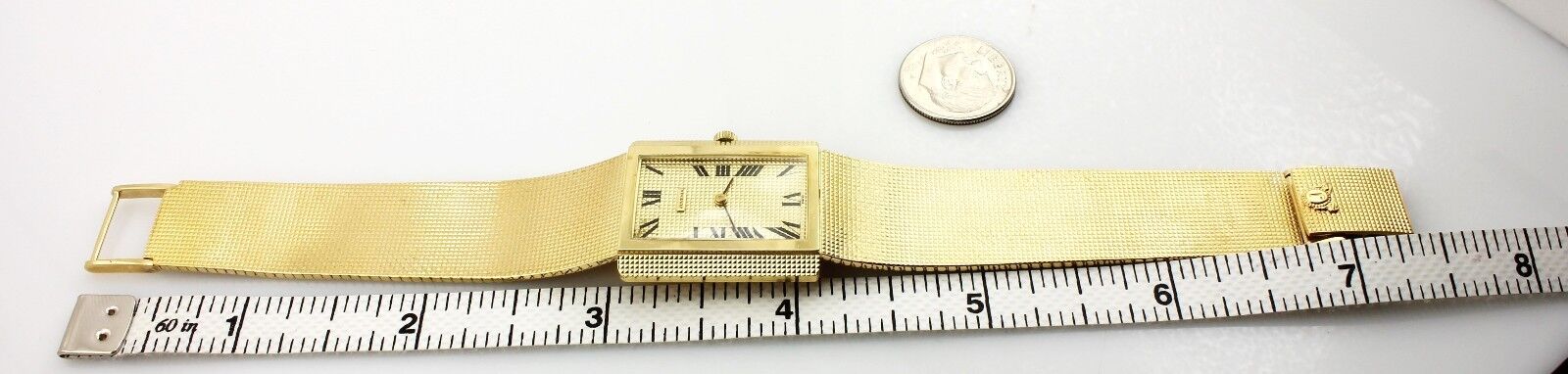 Juvenia Women's 18K Yellow Gold Rectangle Hand-Winding Watch w/ Gold Mesh Band