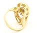 14k yellow gold 0.32ctw diamond swirl band ring size 5.5 6.80g vintage estate