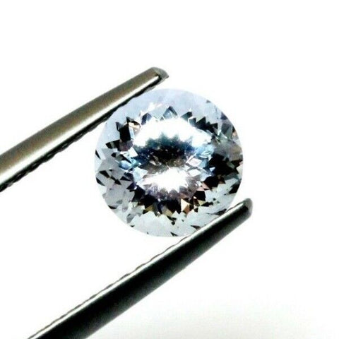white sapphire 1.81ct 7mm round cut natural transparent loose gemstone new