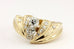 14k yellow gold 0.83ctw round white diamond vintage ring band estate 6.9g sz9.75