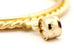 14k yellow gold 33mm coin bezel frame pendant charm rope border 5.4g estate
